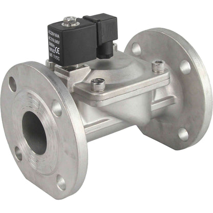Two way normally closed indirect acting electric solenoid valve DNOVA VSF-601E-PU-NC EPDM 24V, body material - stainless steel AISI 304, seal - EPDM