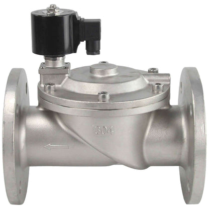 Two way normally closed indirect acting electric solenoid valve DNOVA VSF-601N-PU-NC NBR 24V, body material - stainless steel AISI 304, seal - NBR
