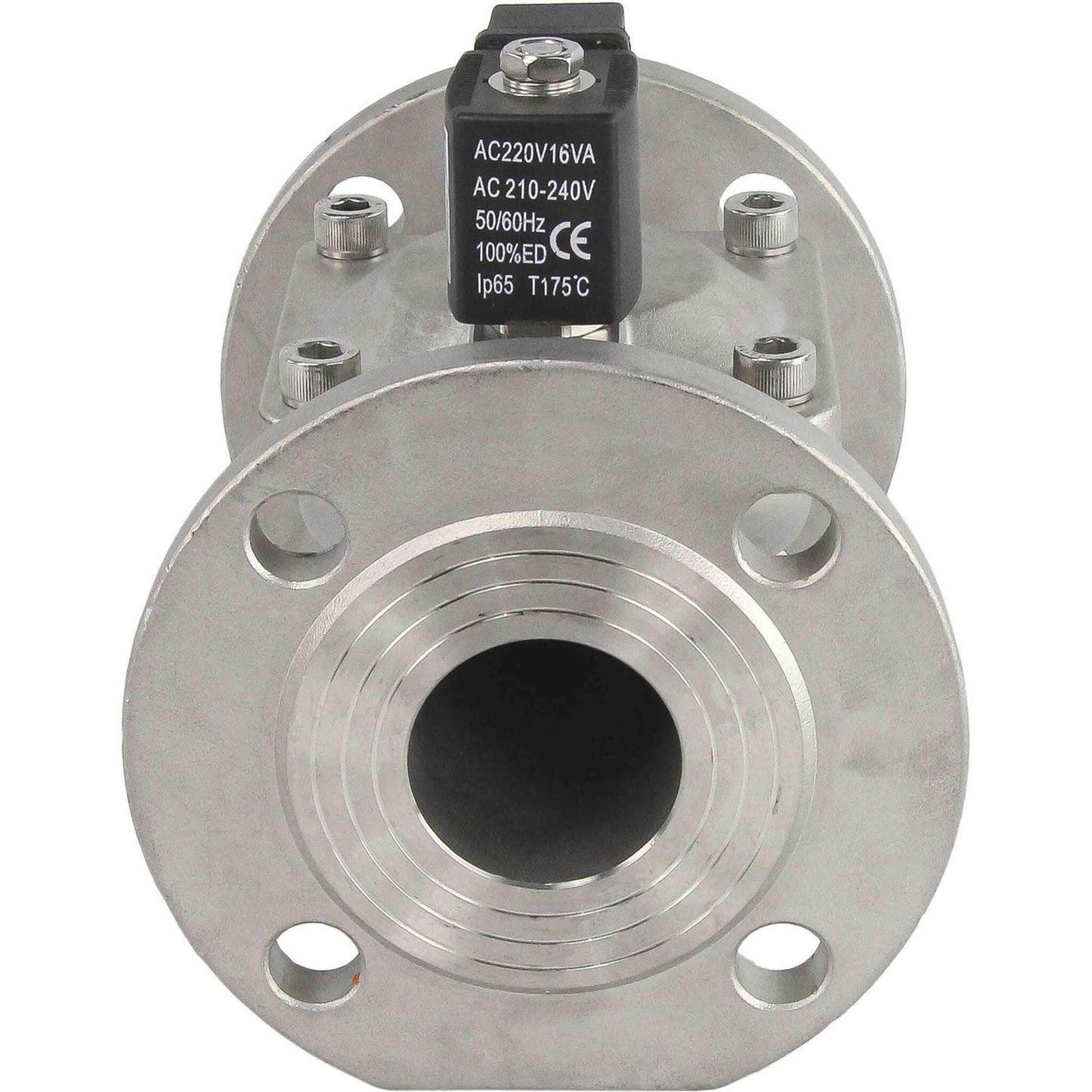 Two way normally closed indirect acting electric solenoid valve DNOVA VSF-601E-PU-NC EPDM 24V, body material - stainless steel AISI 304, seal - EPDM