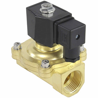 Two way normally closed direct acting electric solenoid valve DNOVA VS2W-200N-NC NBR 24V, body material - brass, seal - NBR