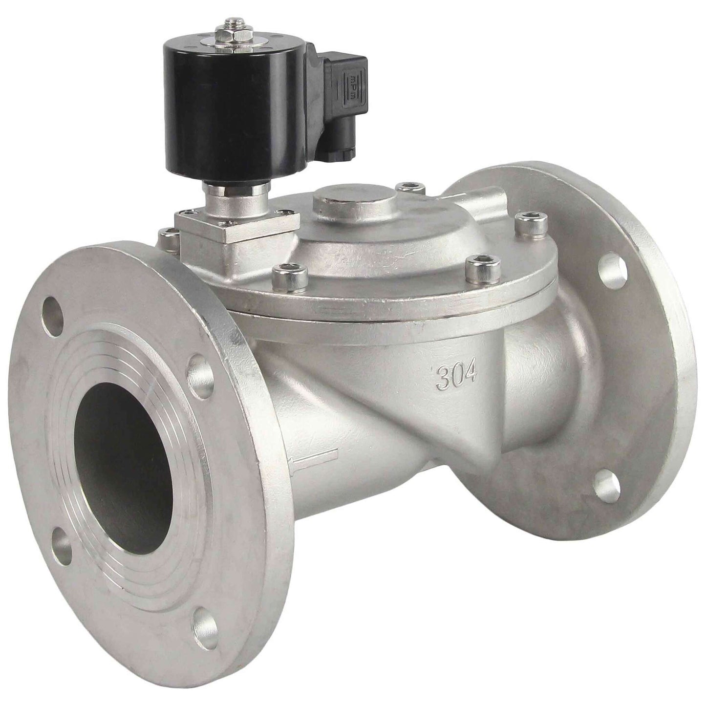 Two way normally closed indirect acting electric solenoid valve DNOVA VSF-601N-PU-NC NBR 24V, body material - stainless steel AISI 304, seal - NBR