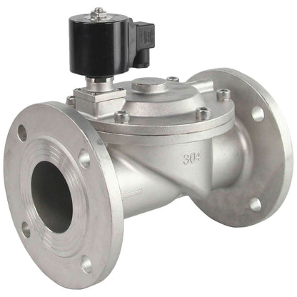 Two way normally closed indirect acting electric solenoid valve DNOVA VSF-601N-PU-NC NBR 24V, body material - stainless steel AISI 304, seal - NBR