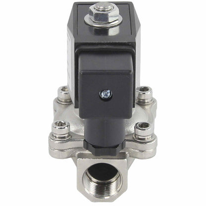 Two way normally closed direct acting electric solenoid valve DNOVA VS2W-201V-NC VITON 24V, body material - stainless steel AISI 304, seal - Viton