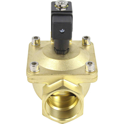 Two way normally closed indirect acting electric solenoid valve DNOVA VS2W-400V-PU-NC G VITON 24V, body material - brass, seal - Viton