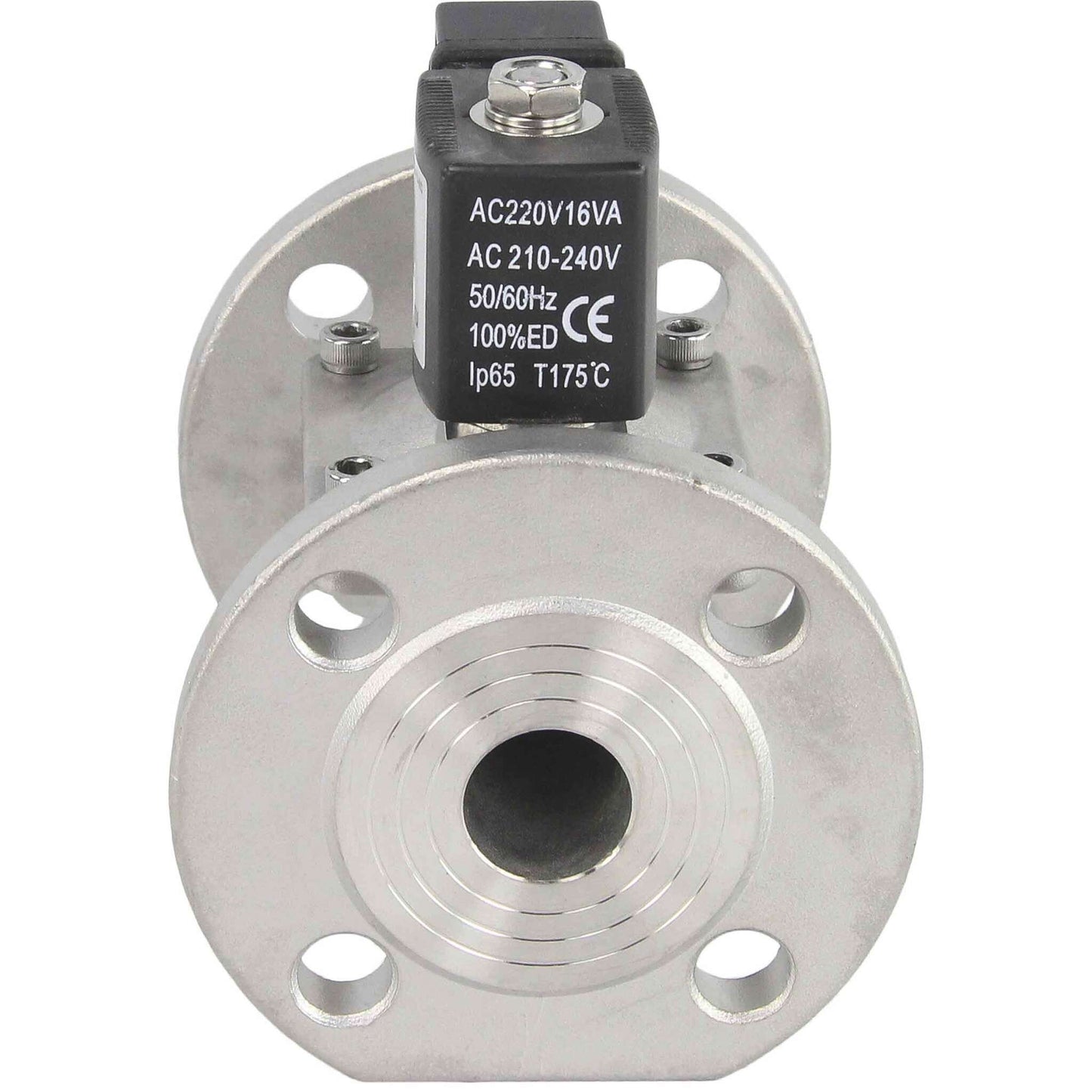 Two way normally closed indirect acting electric solenoid valve DNOVA VSF-601E-PU-NC EPDM 220V, body material - stainless steel AISI 304, seal - EPDM