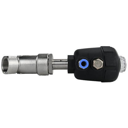 Pneumatic valve DNOVA VS324PV-T-1PNC PSI362, body material - stainless steel CF8M, threaded, Y-shaped
