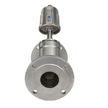 Pneumatic valve DNOVA VS3232PV-F-1PNC PSI232, body material - stainless steel AISI 316, flanged, Y-shaped