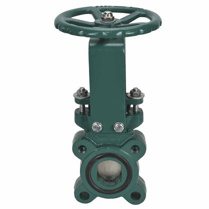 Knife gate valve DNOVA GVKN1331E-2W-Fb-S, body material - cast iron GGG40, knife material - stainless steel AISI 304, seal - EPDM, handwheel