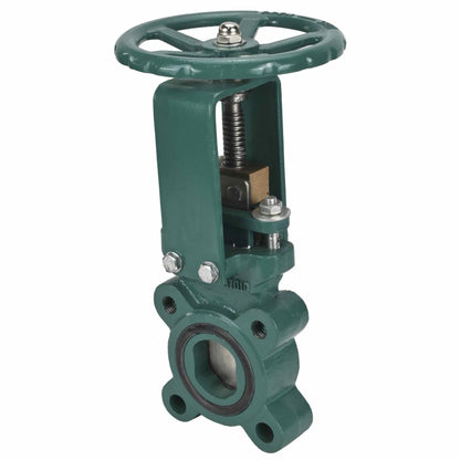 Knife gate valve DNOVA GVKN1331E-2W-Fb-S, body material - cast iron GGG40, knife material - stainless steel AISI 304, seal - EPDM, handwheel