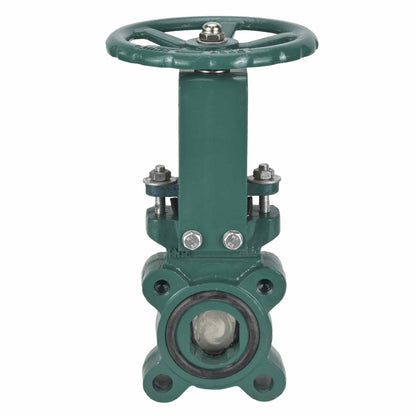 Knife gate valve DNOVA GVKN1331E-2W-Fb-S, body material - cast iron GGG40, knife material - stainless steel AISI 304, seal - EPDM, handwheel
