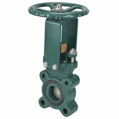 Knife gate valve DNOVA GVKN1331E-2W-Fb-S, body material - cast iron GGG40, knife material - stainless steel AISI 304, seal - EPDM, handwheel