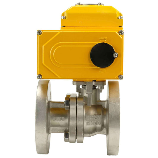 Stainless steel ball valve DNOVA kchfp-DNOVA-110/220v, body material - stainless steel AISI 316, ball material - stainless steel AISI 316, seal - PTFE, electric actuator operated