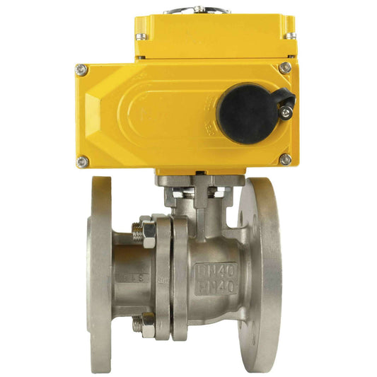 Stainless steel ball valve DNOVA kchfp-DNOVA-380v, body material - stainless steel AISI 316, ball material - stainless steel AISI 316, seal - PTFE, electric actuator operated