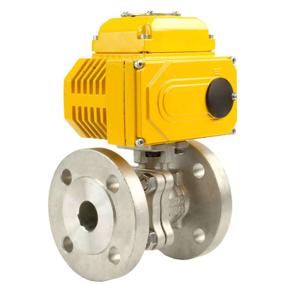Stainless steel ball valve DNOVA kchfp-DNOVA-110/220v, body material - stainless steel AISI 316, ball material - stainless steel AISI 316, seal - PTFE, electric actuator operated