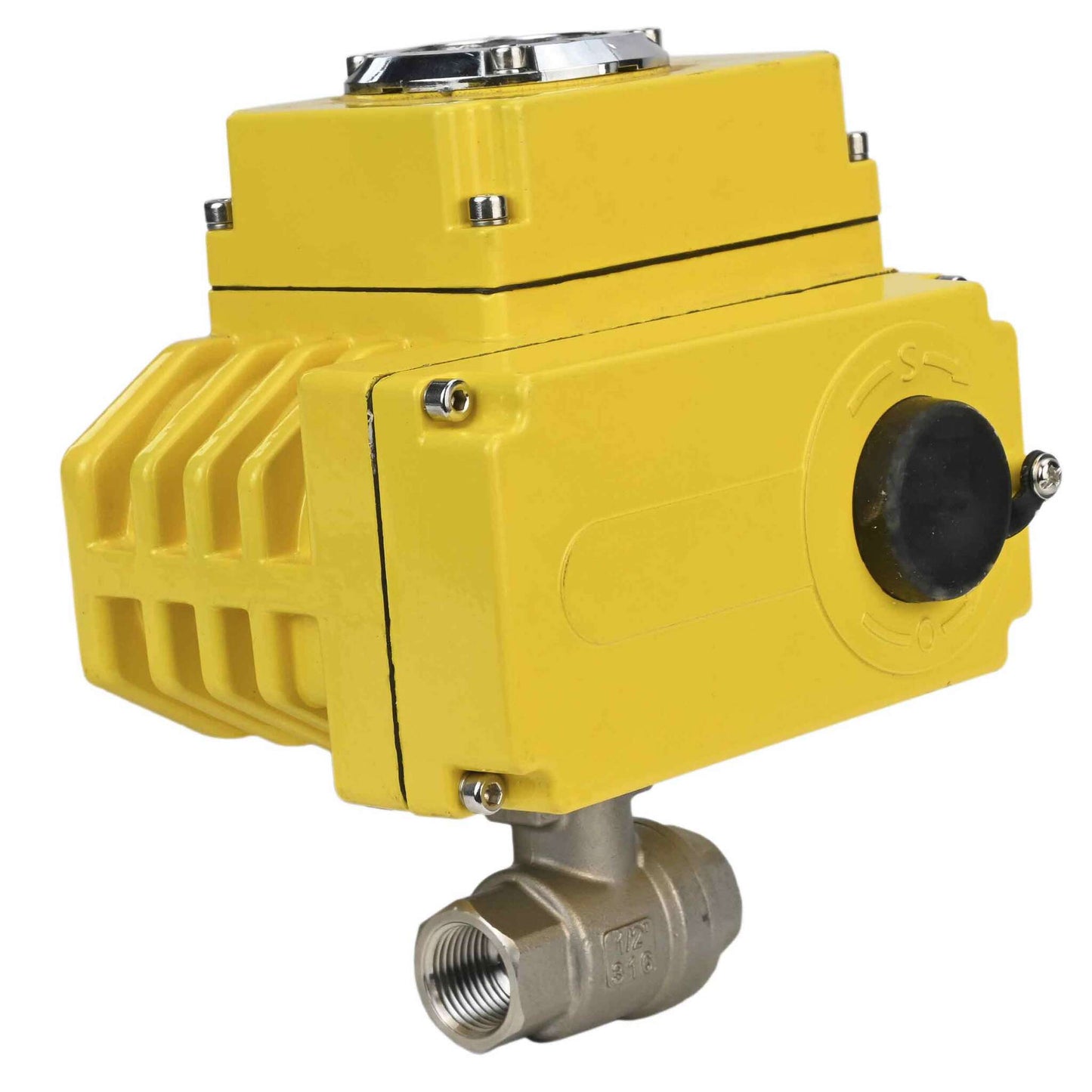 Válvula de bola de acero inoxidable DNOVA BVMP.316.230-ISO PSI914 SS316 roscada, actuador eléctrico de cuarto de vuelta DNOVA-003 24 V