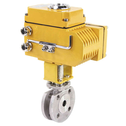 Stainless steel ball valve DNOVA kchmfp-DNOVA-380v, body material - stainless steel AISI 316, ball material - stainless steel AISI 316, seal - PTFE, electric actuator operated