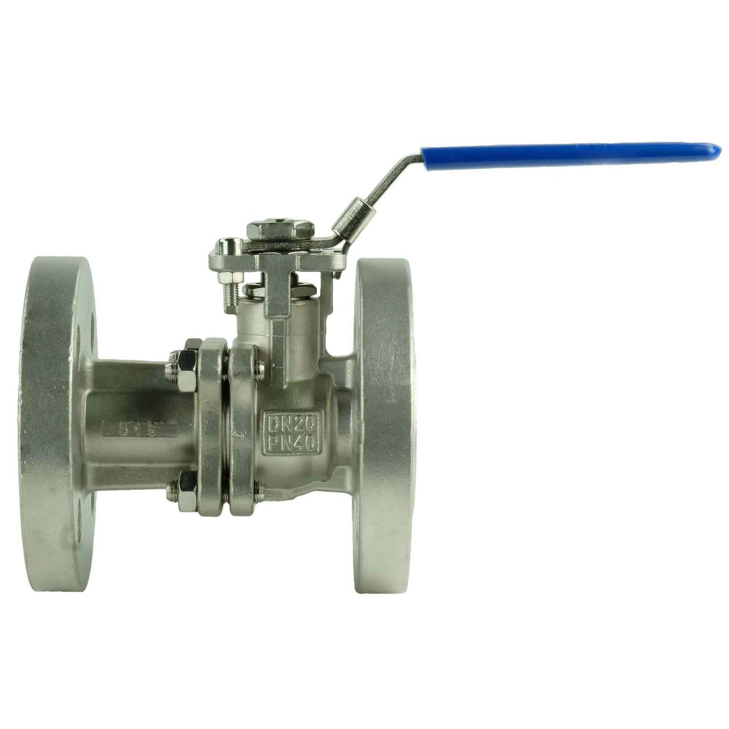 Stainless steel ball valve DNOVA BV3232P(2pc)-FP-F-ISO-H full port, flanged connection Class 150/300, with ISO 5211 mounting pad and handle
