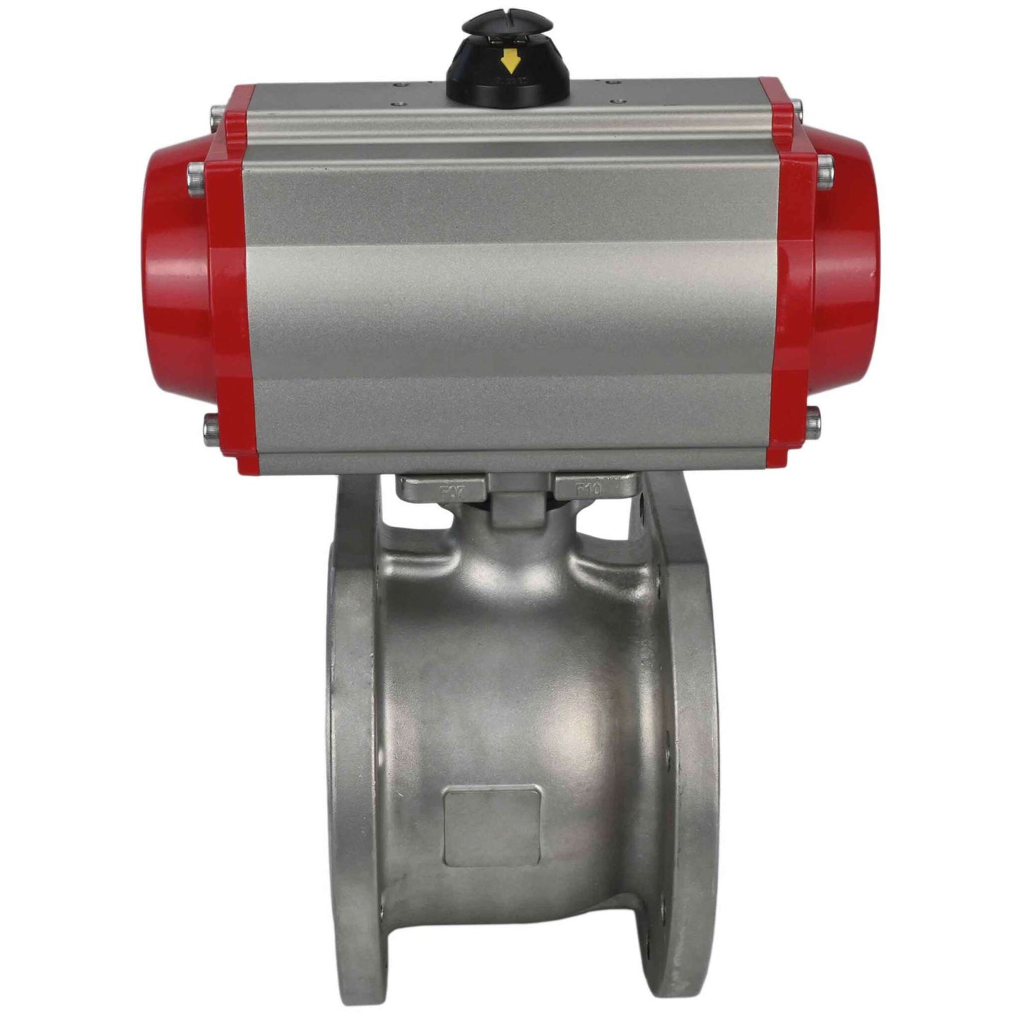 Stainless steel ball valve DNOVA kchmfp-DNOVA-da-4m310-110/220v, body material - stainless steel AISI 316, ball material - stainless steel AISI 316, seal - PTFE, pneumatic actuator operated