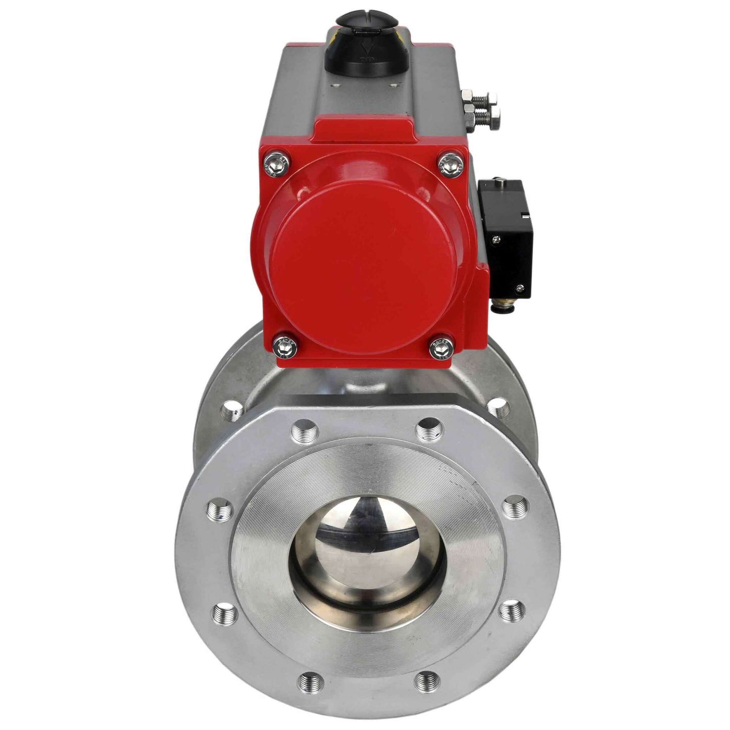 Stainless steel ball valve DNOVA kchmfp-DNOVA-da-4m310-24v, body material - stainless steel AISI 316, ball material - stainless steel AISI 316, seal - PTFE, pneumatic actuator operated