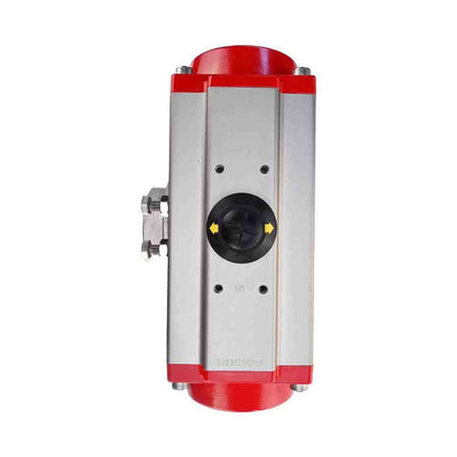 Stainless steel ball valve DNOVA 3h-l-rpss316200mm-iso-pnevpr-sa, body material - stainless steel AISI 316, ball material - stainless steel AISI 316, seal - PTFE, pneumatic actuator operated
