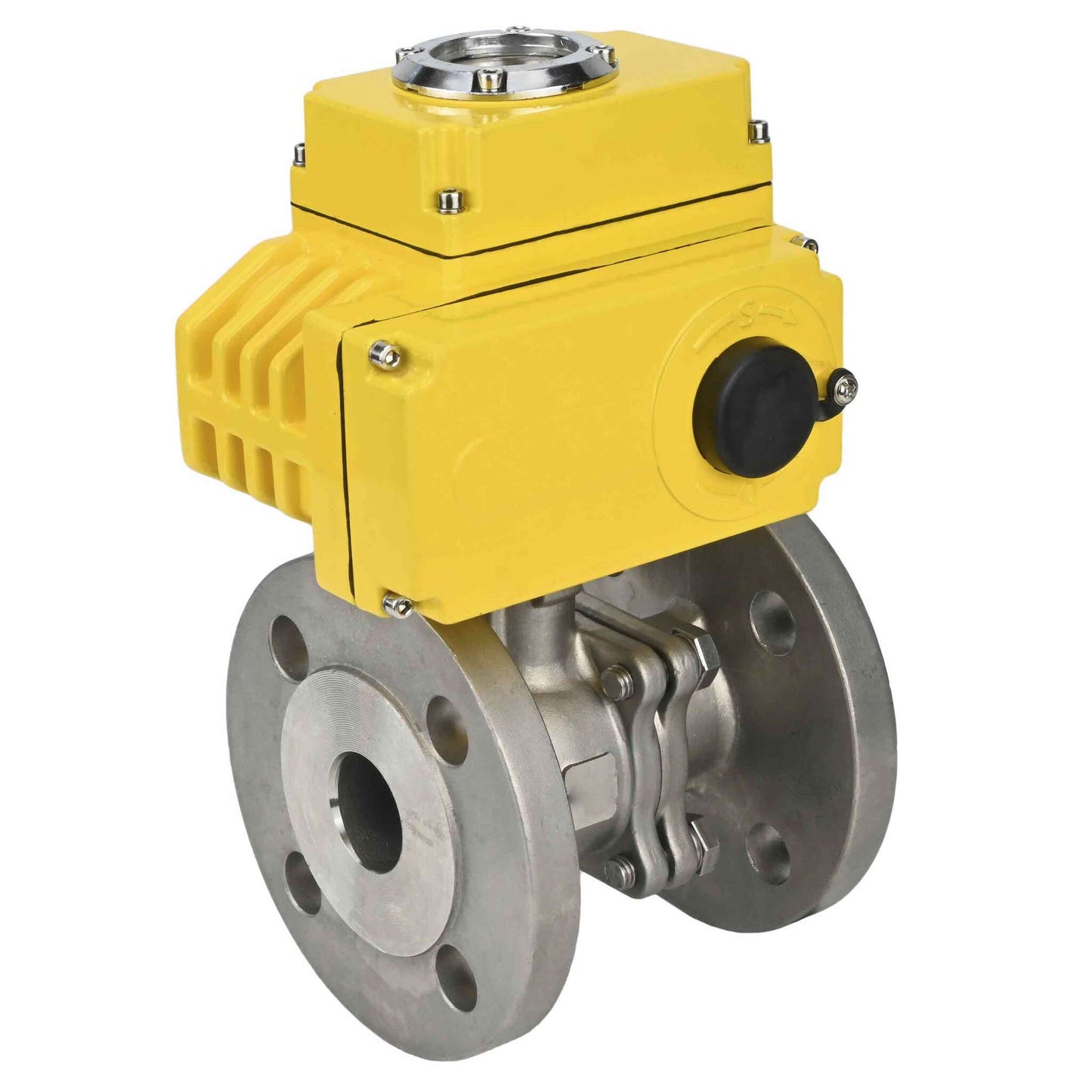 صمام كروي من الفولاذ المقاوم للصدأ DNOVA kchfp-DNOVA-110/220v-4-20ma، مادة الجسم - الفولاذ المقاوم للصدأ AISI 316، مادة الكرة - الفولاذ المقاوم للصدأ AISI 316، الختم - PTFE، مشغل كهربائي.