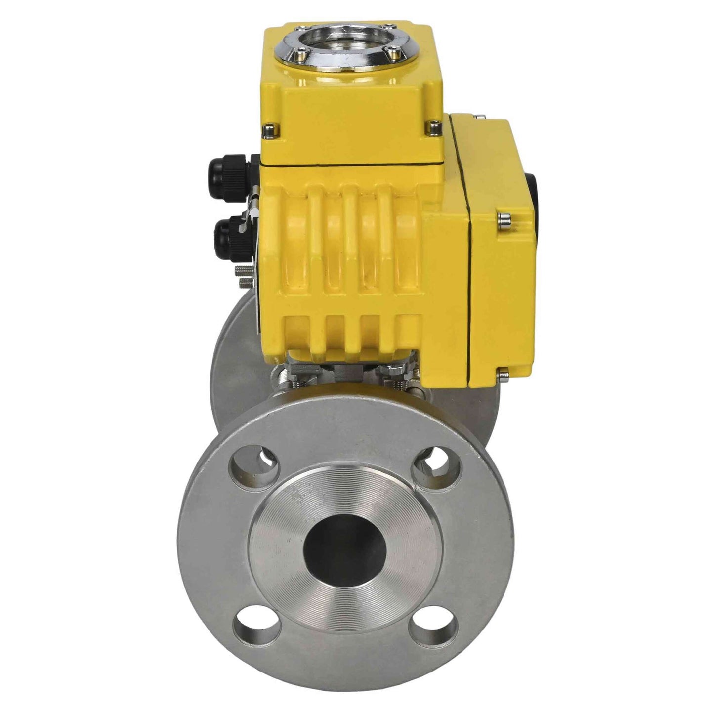 Stainless steel ball valve DNOVA ksfpt-316-180-24v, body material - stainless steel AISI 316, ball material - stainless steel AISI 316, seal - PTFE, electric actuator operated