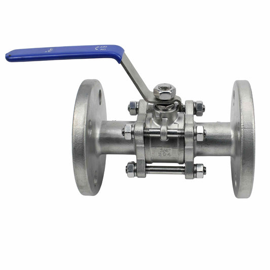 Stainless steel ball valve DNOVA BV.F.Fp.T.316.180 580 psi, SS316, full port, flanged connection, with handle