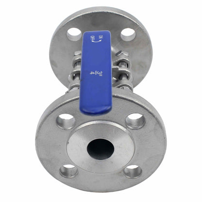 Stainless steel ball valve DNOVA BV.F.Fp.T.316.180 580 psi, SS316, full port, flanged connection, with handle