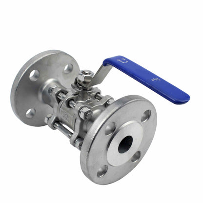Stainless steel ball valve DNOVA BV3131P(3pc)-FP-F-H SS304, full port, flanged connection, with handle