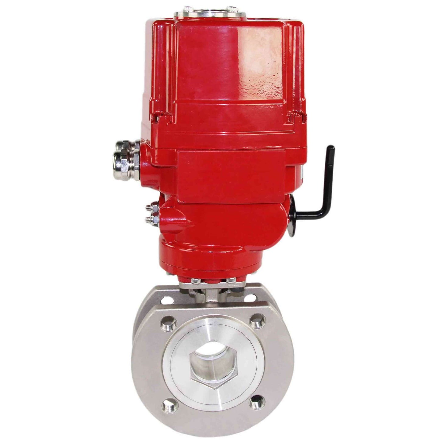 Stainless steel ball valve DNOVA kchmfp-DNOVA-ex-24v, body material - stainless steel AISI 316, ball material - stainless steel AISI 316, seal - PTFE, electric actuator operated