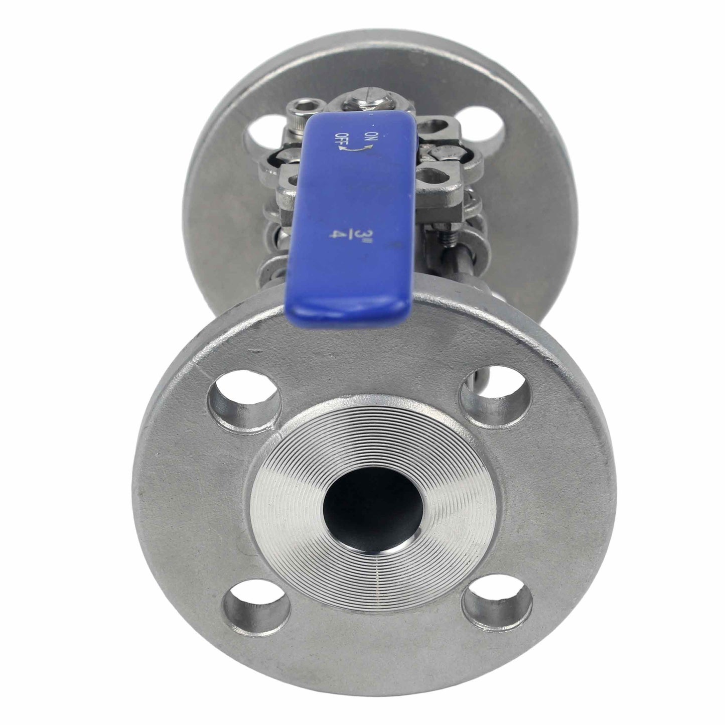 Stainless steel ball valve DNOVA BV.F.Fp.T.ISO.316.180 580 psi, SS316, full port, flanged connection, with ISO 5211 mounting pad
