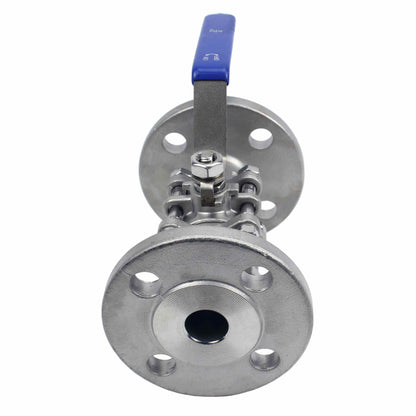 Stainless steel ball valve DNOVA BV3131P(3pc)-FP-F-H SS304, full port, flanged connection, with handle