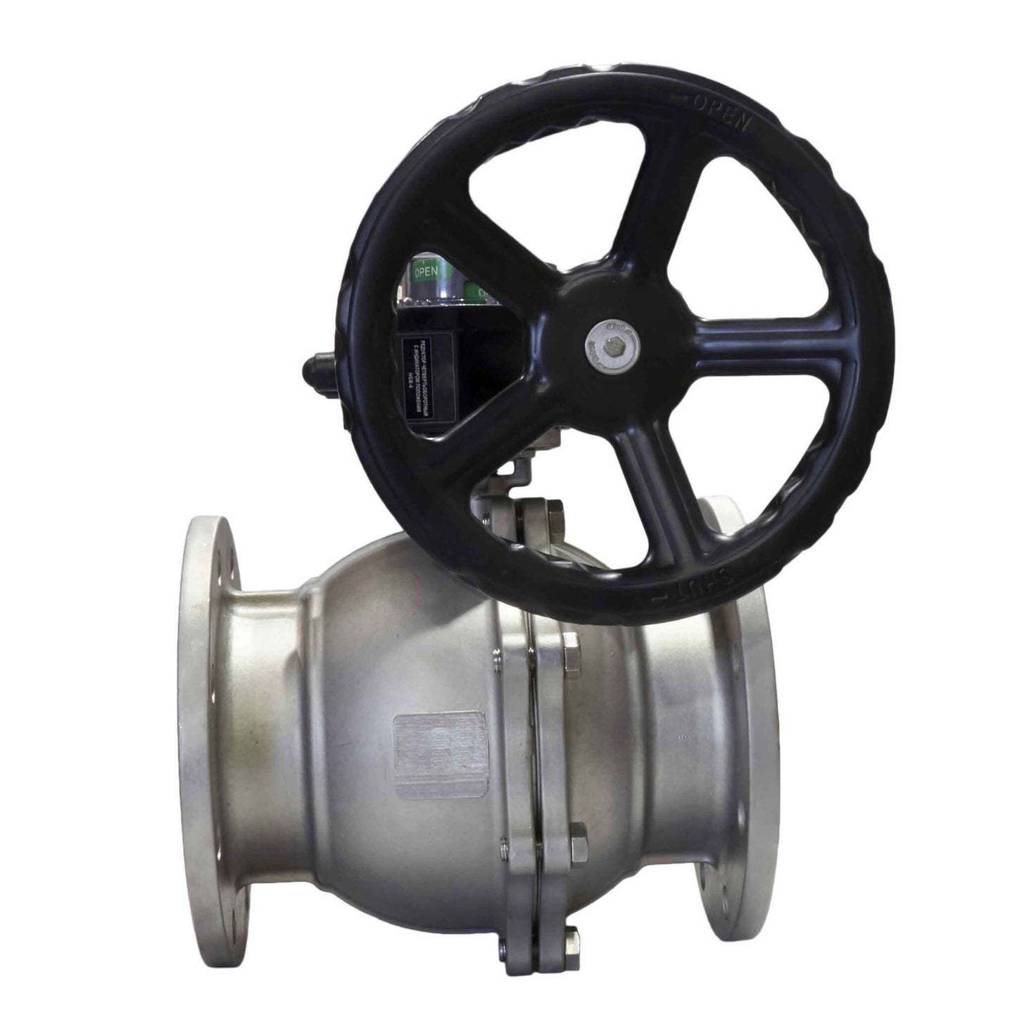 Válvula de bola de acero inoxidable DNOVA kchfp hgb, material del cuerpo - acero inoxidable AISI 316, material de la bola - acero inoxidable AISI 316, junta - PTFE, accionada por maneta