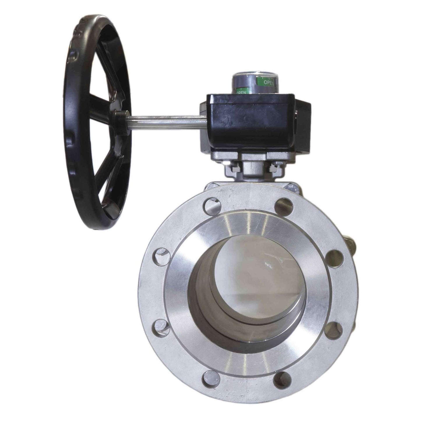 Válvula de bola de acero inoxidable DNOVA kchfp hgb, material del cuerpo - acero inoxidable AISI 316, material de la bola - acero inoxidable AISI 316, junta - PTFE, accionada por maneta