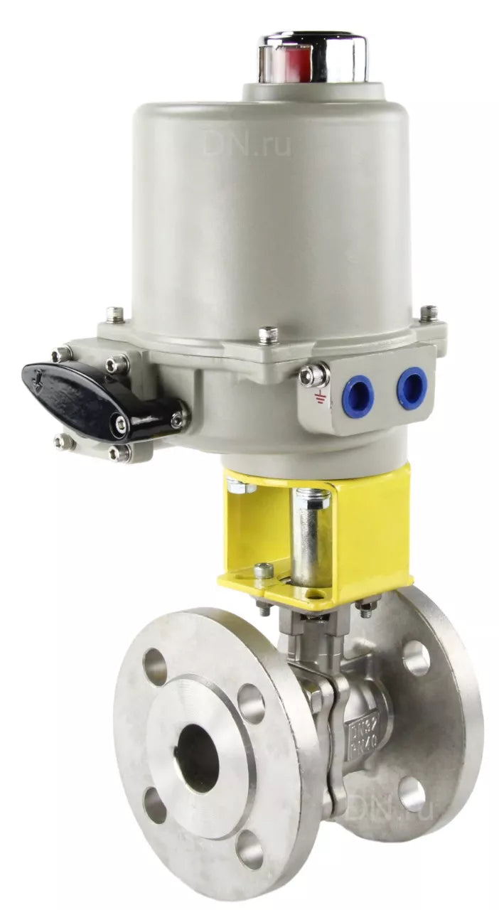 Ball valves DNOVA KShFP.316.200 stainless steel full bore flanged with electric actuator GZ-OF 24V