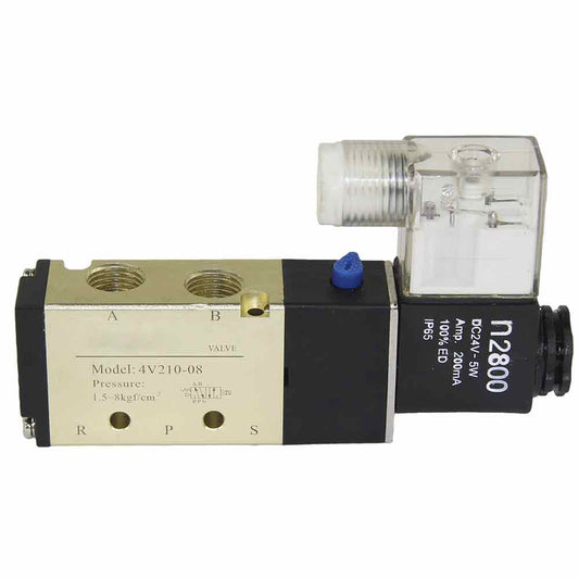 Pneumatic distributor DNOVA 4v210-08, body material - anodized aluminum