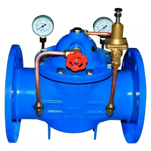 After-self regulators with pilot control DNOVA PVA1-1313RR-F, diaphragm regulators, body - cast iron GGG40, disk - cast iron GGG40, seal - reinforced natural rubber, flanged connection