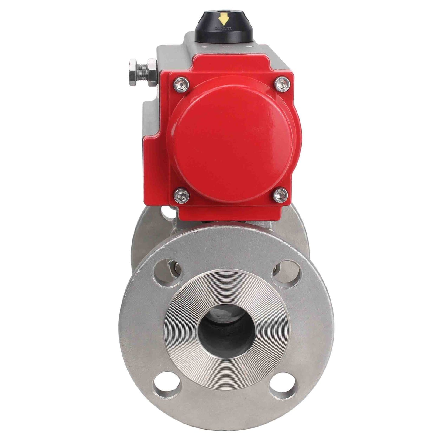Stainless steel ball valve DNOVA ksfpt-304-180-da, body material - stainless steel AISI 304, ball material - stainless steel AISI 304, seal - PTFE, pneumatic actuator operated
