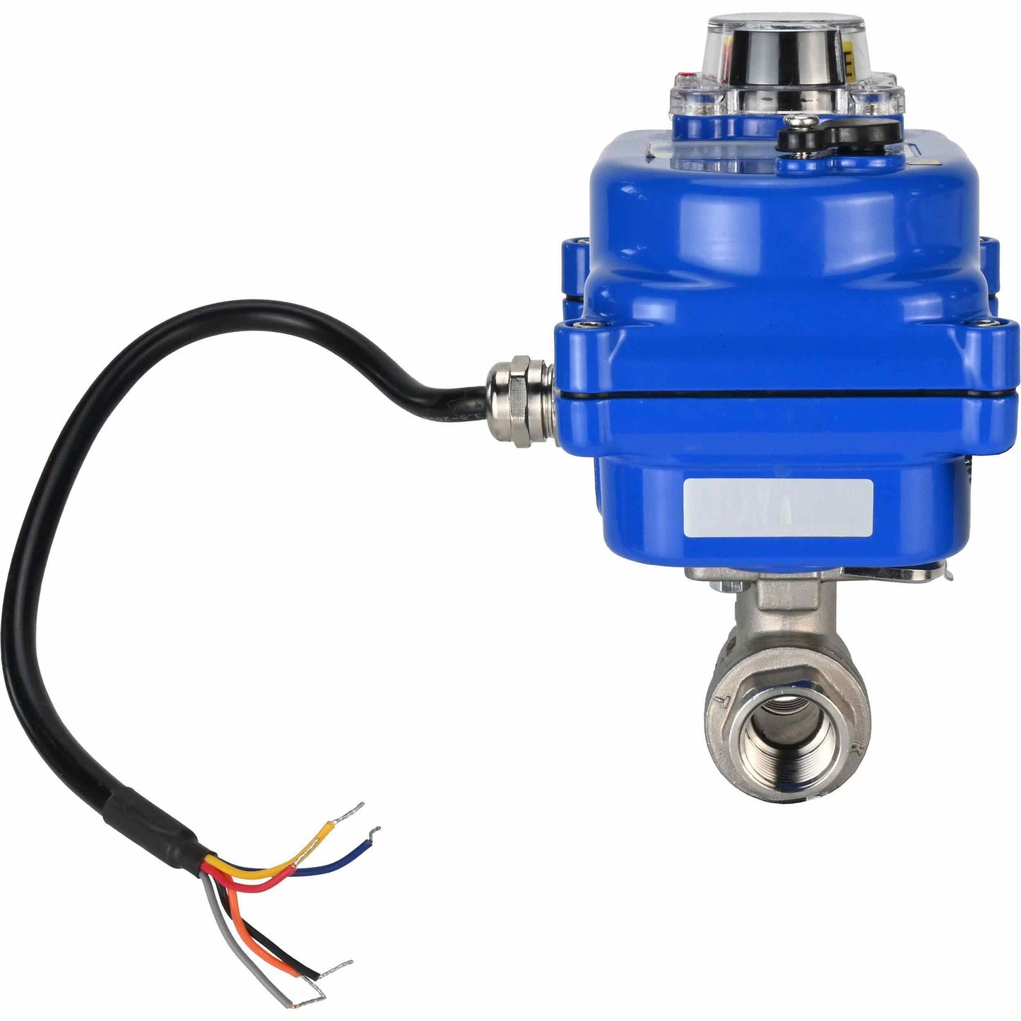Válvula de bola de acero inoxidable DNOVA kshmp316-DNOVA-12, material del cuerpo: acero inoxidable AISI 316, material de la bola: acero inoxidable AISI 316, sello: PTFE, actuador eléctrico operado
