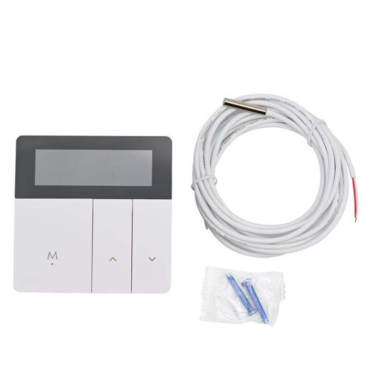Floor heating thermostat DNOVA T1-5SM-WF, body material - plastic, color - white, electronic control