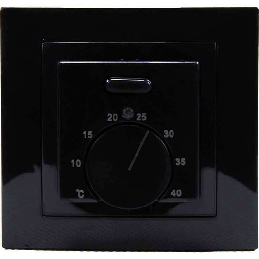 Floor heating thermostat DNOVA T03SM, body material - plastic, color - black, manual control