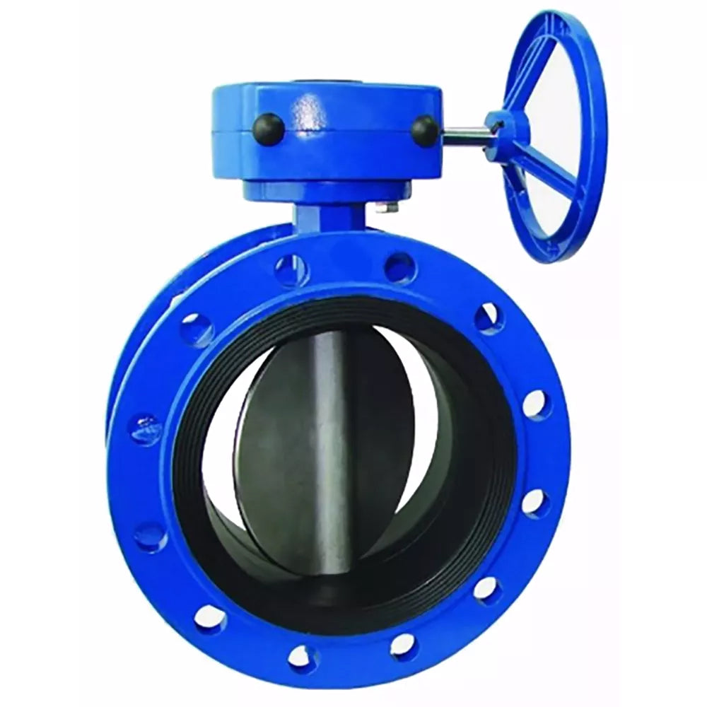 Water Butterfly Valve DNOVA WBV1331E-2W-F-R, body material - cast iron GGG40, disk material - stainless steel AISI 304, seal - EPDM, gearbox
