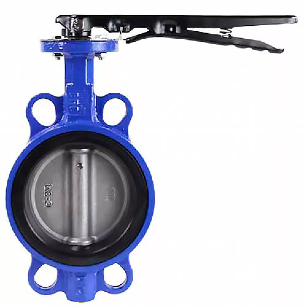 Water Butterfly Valve DNOVA WBV3131P-2W-Fb-H, body material - stainless steel AISI 304, disk material - stainless steel AISI 304, seal - PTFE, handle