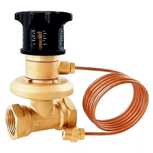 Automatic balancing valve VBA0000E-T, body material - brass LS59-1, seal - EPDM, threaded