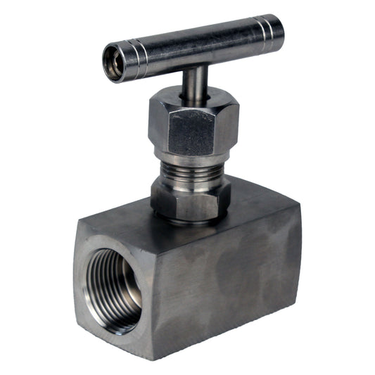DNOVA VN31M-T-Ht threaded needle valve, body - stainless steel 304, seal - metal, with T-handle