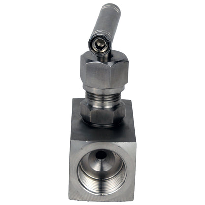 DNOVA VN31M-T-Ht threaded needle valve, body - stainless steel 304, seal - metal, with T-handle