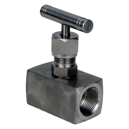 DNOVA VN31M-T-Ht threaded needle valve, body - stainless steel 304, seal - metal, with T-handle
