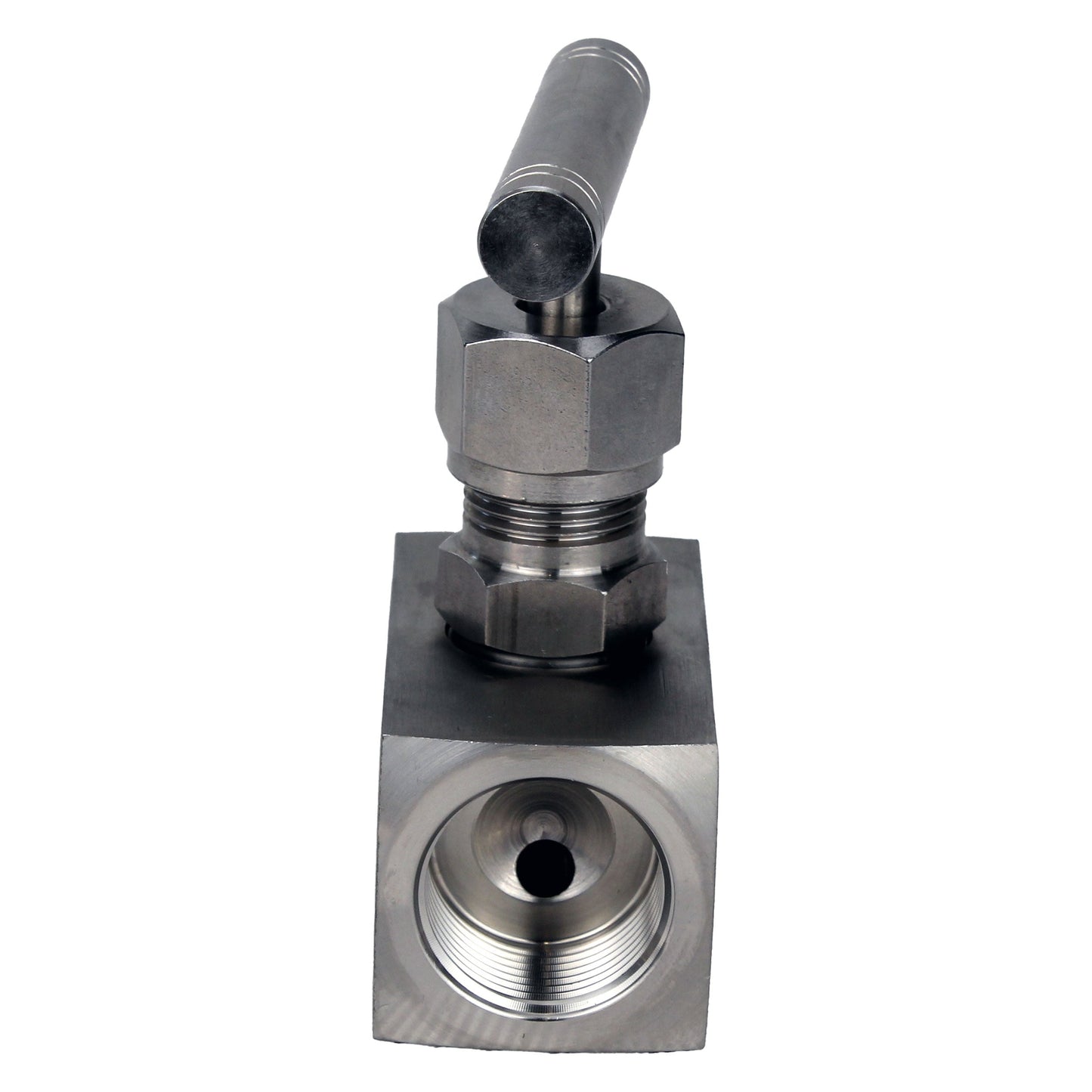 DNOVA VN31M-T-Ht threaded needle valve, body - stainless steel 304, seal - metal, with T-handle