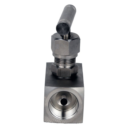 DNOVA VN31M-T-Ht threaded needle valve, body - stainless steel 304, seal - metal, with T-handle