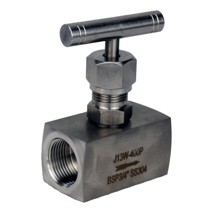 DNOVA VN31M-T-Ht threaded needle valve, body - stainless steel 304, seal - metal, with T-handle